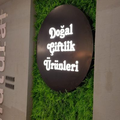 alüminyum 10 mm kabartma pleksi çim zemin tabela